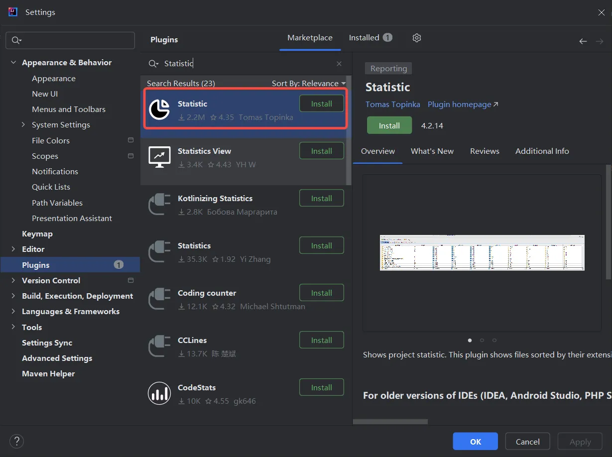 How to count lines of code in IntelliJ IDEA?